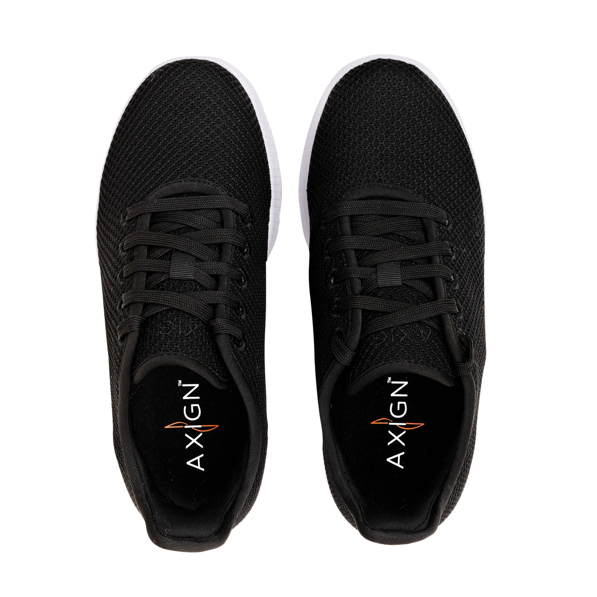 Axign River Lightweight Casual Orthotic Shoe - Black with White Sole by Axign – photo 6