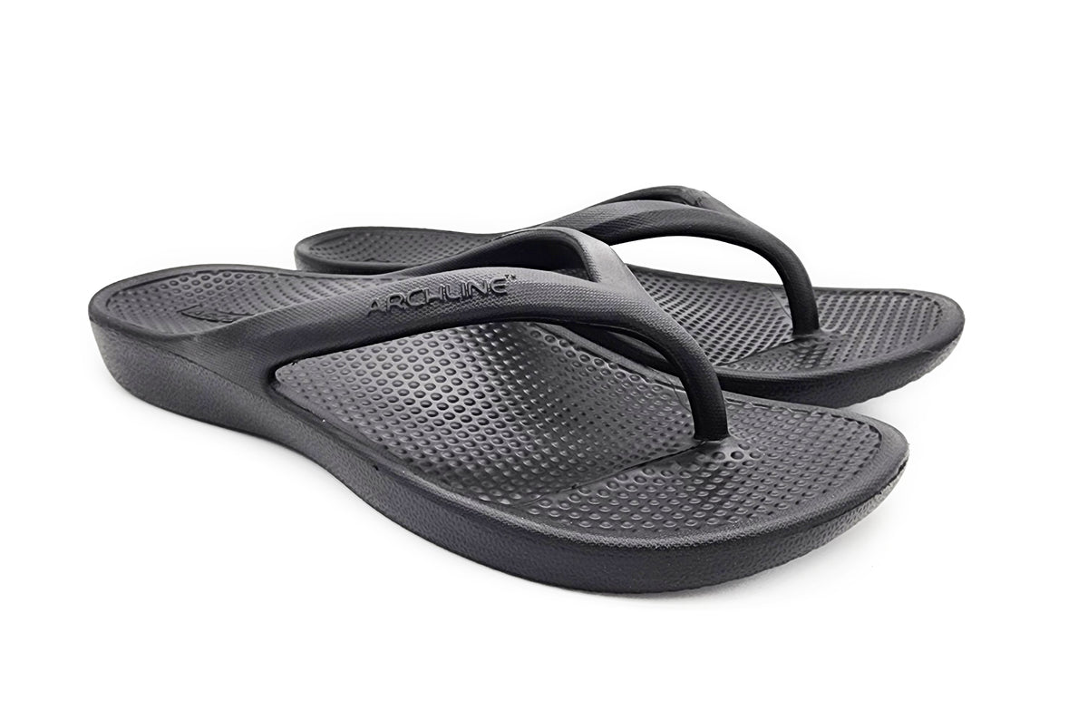 Archline Rebound Orthotic Thongs - BLACK by Archline – photo 3