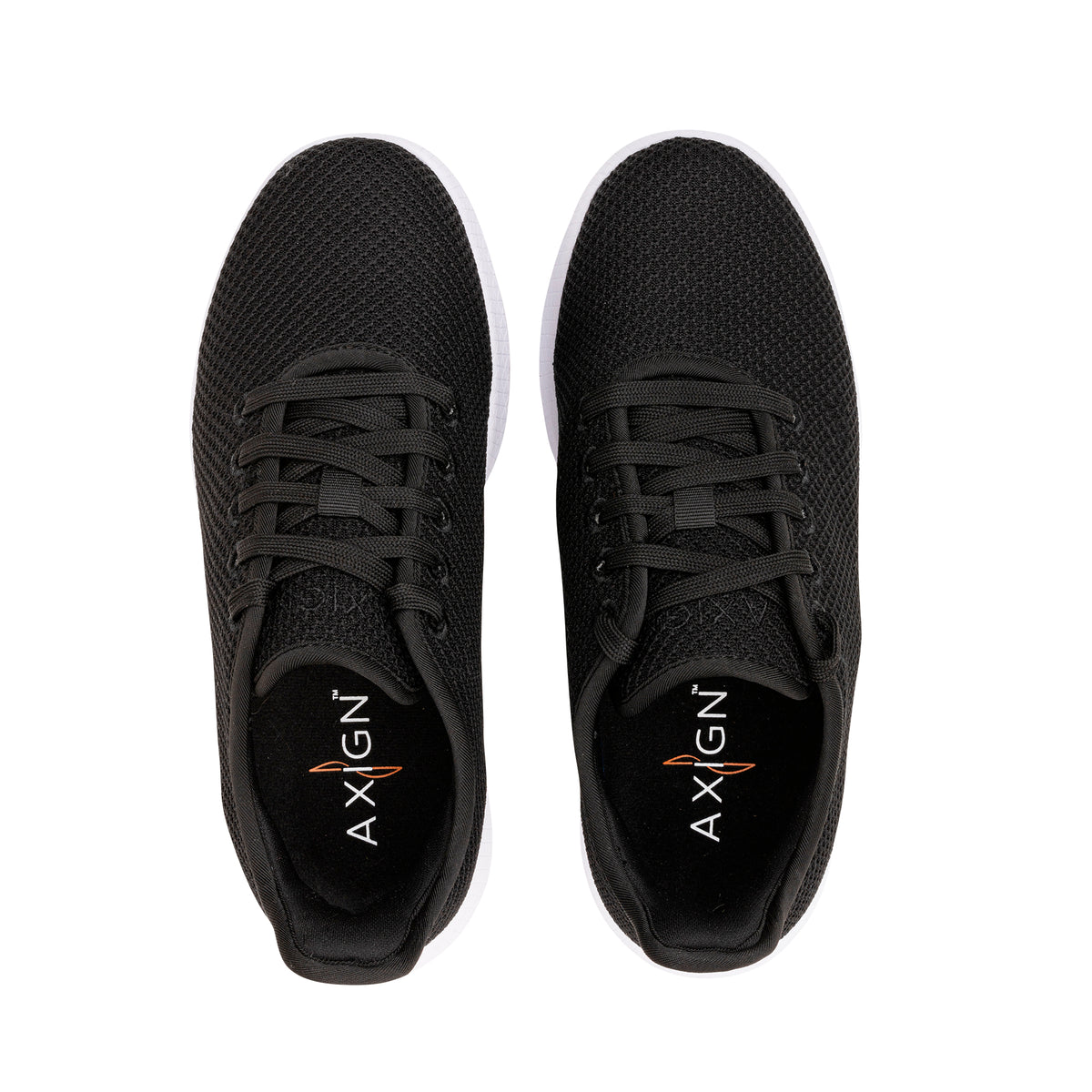 Axign River Lightweight Casual Orthotic Shoe - Black with White Sole by Axign – photo 7