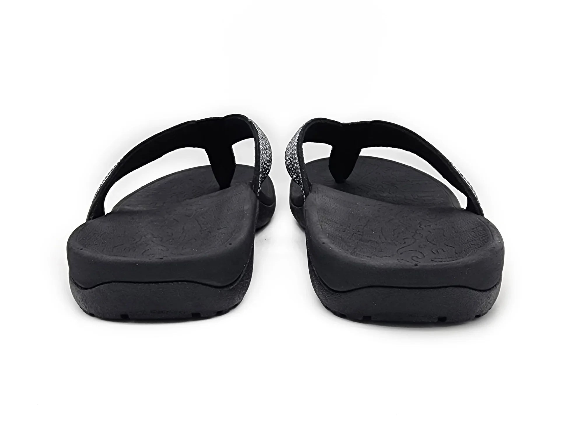 Axign Premium Bling Orthotic Thongs - Black