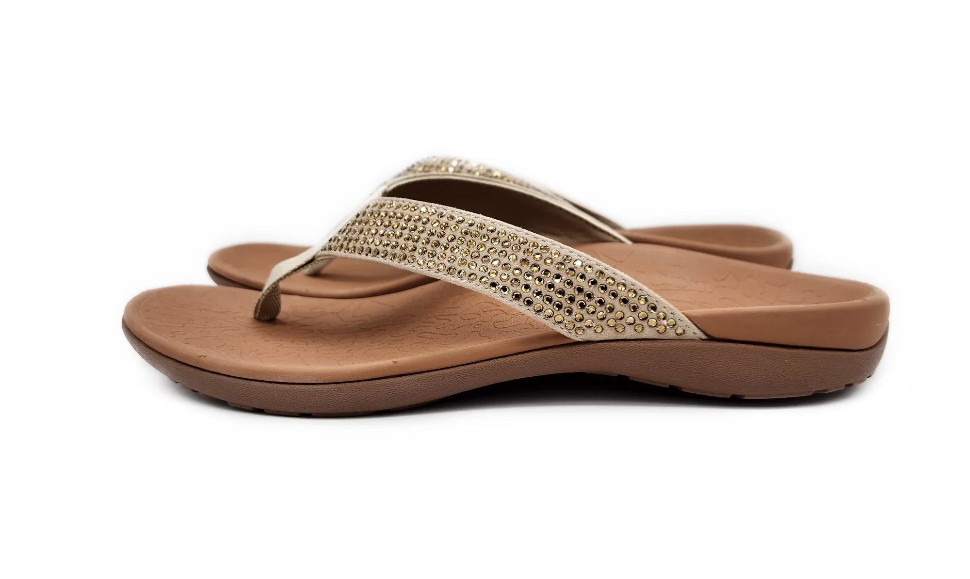 Axign Premium Bling Orthotic Thongs - Sand