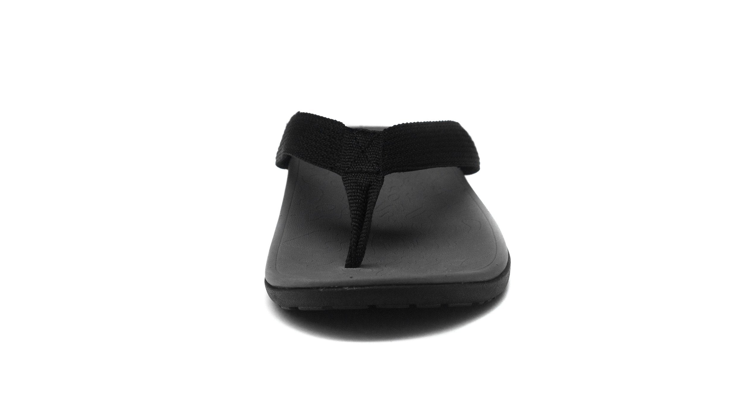 Axign Premium Orthotic Flip Flops Grey w/ Black Strap