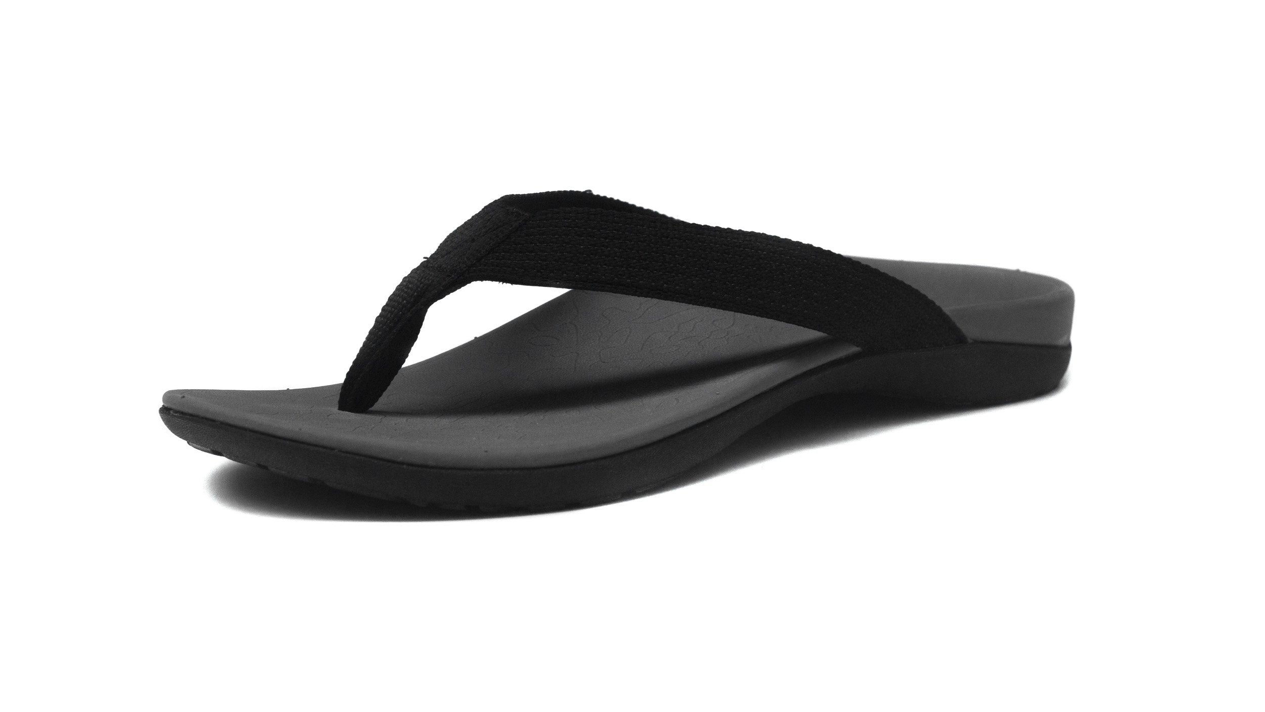 Axign Premium Orthotic Flip Flops Grey w/ Black Strap