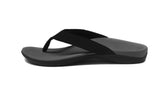 Axign Premium Orthotic Flip Flops Grey w/ Black Strap