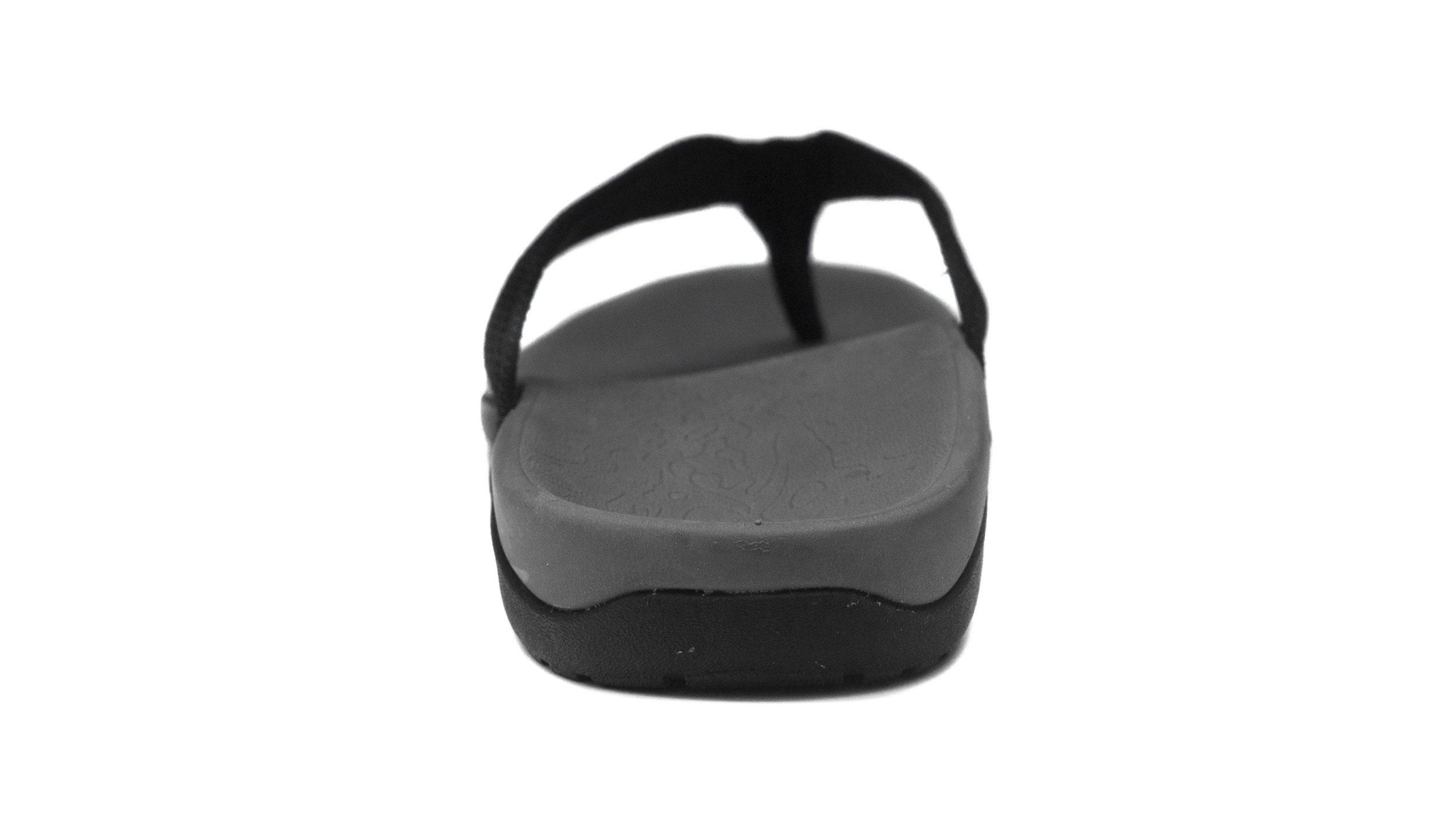 Axign Premium Orthotic Flip Flops Grey w/ Black Strap
