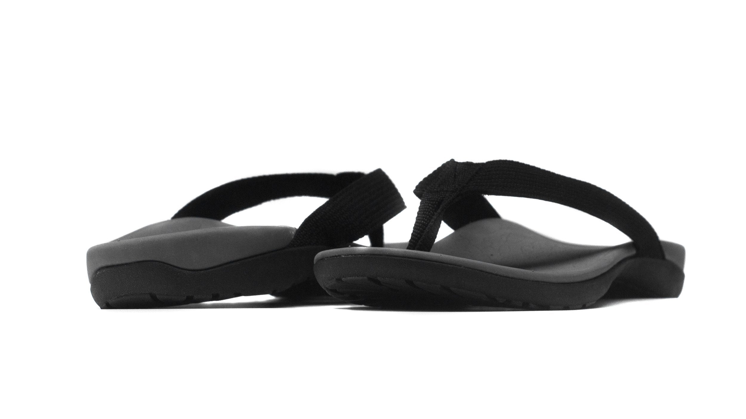 Axign Premium Orthotic Flip Flops Grey w/ Black Strap