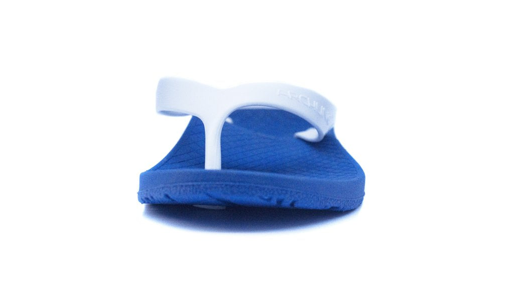 Archline Kids Orthotic Flip Flops Blue/White