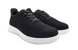 Axign River Lightweight Casual Orthotic Shoe - Black with White Sole