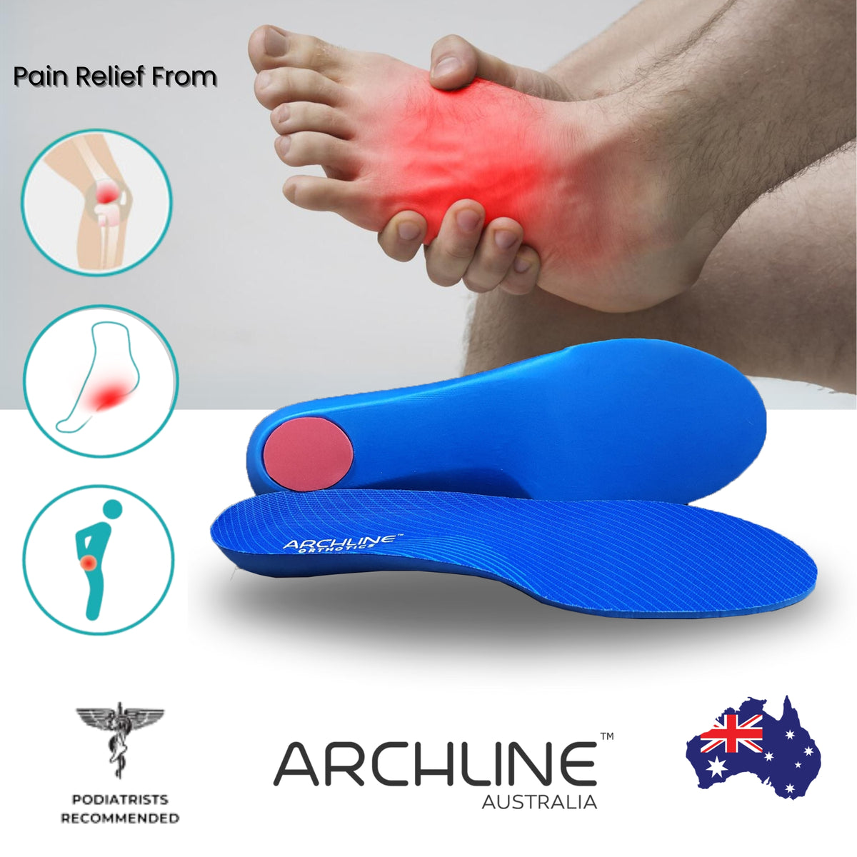 Archline Supination Orthotic Insoles – Full Length (Unisex) Plantar Fasciitis Hi by Archline – photo 1