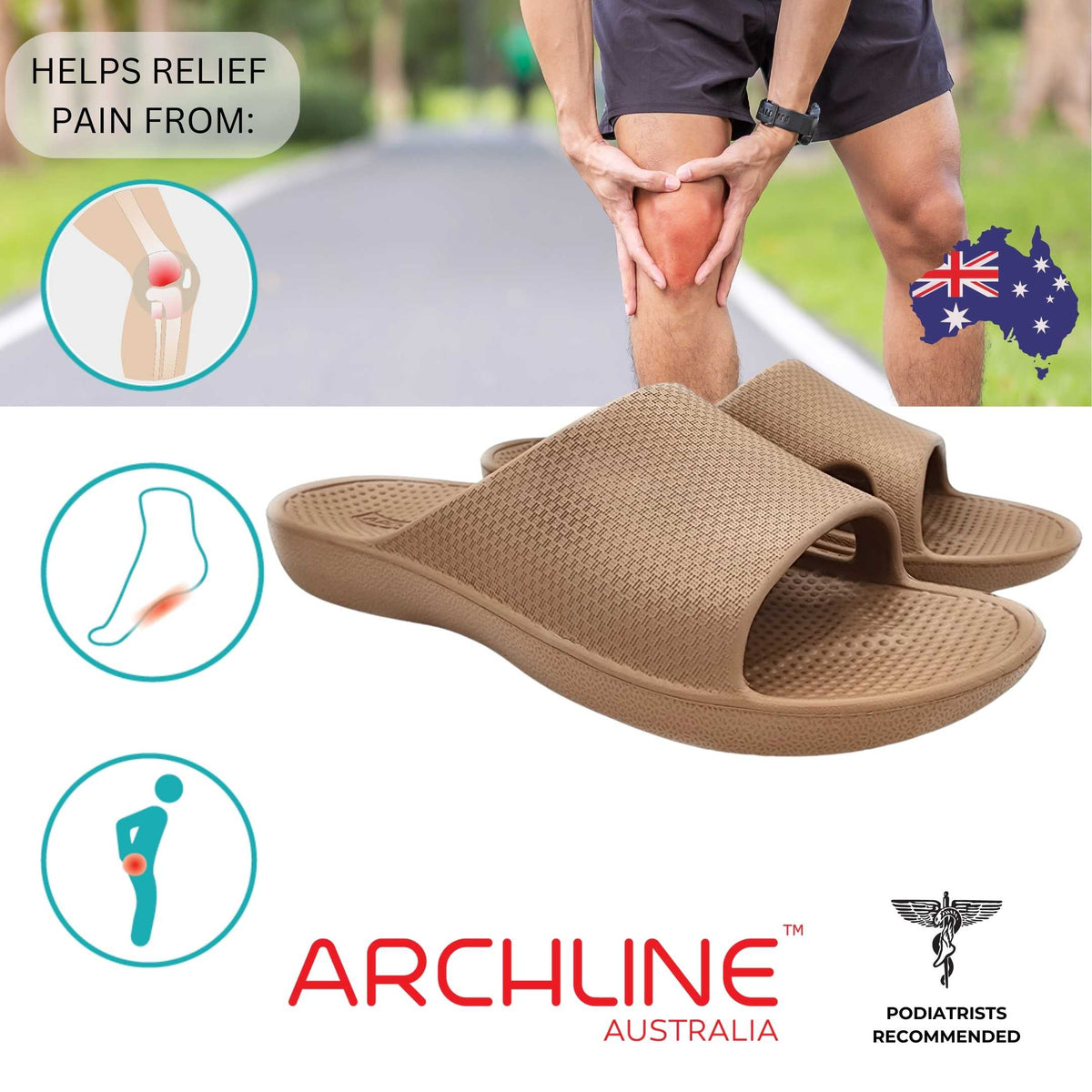 Archline Rebound Orthotic Slides - PUTTY by Archline – photo 1
