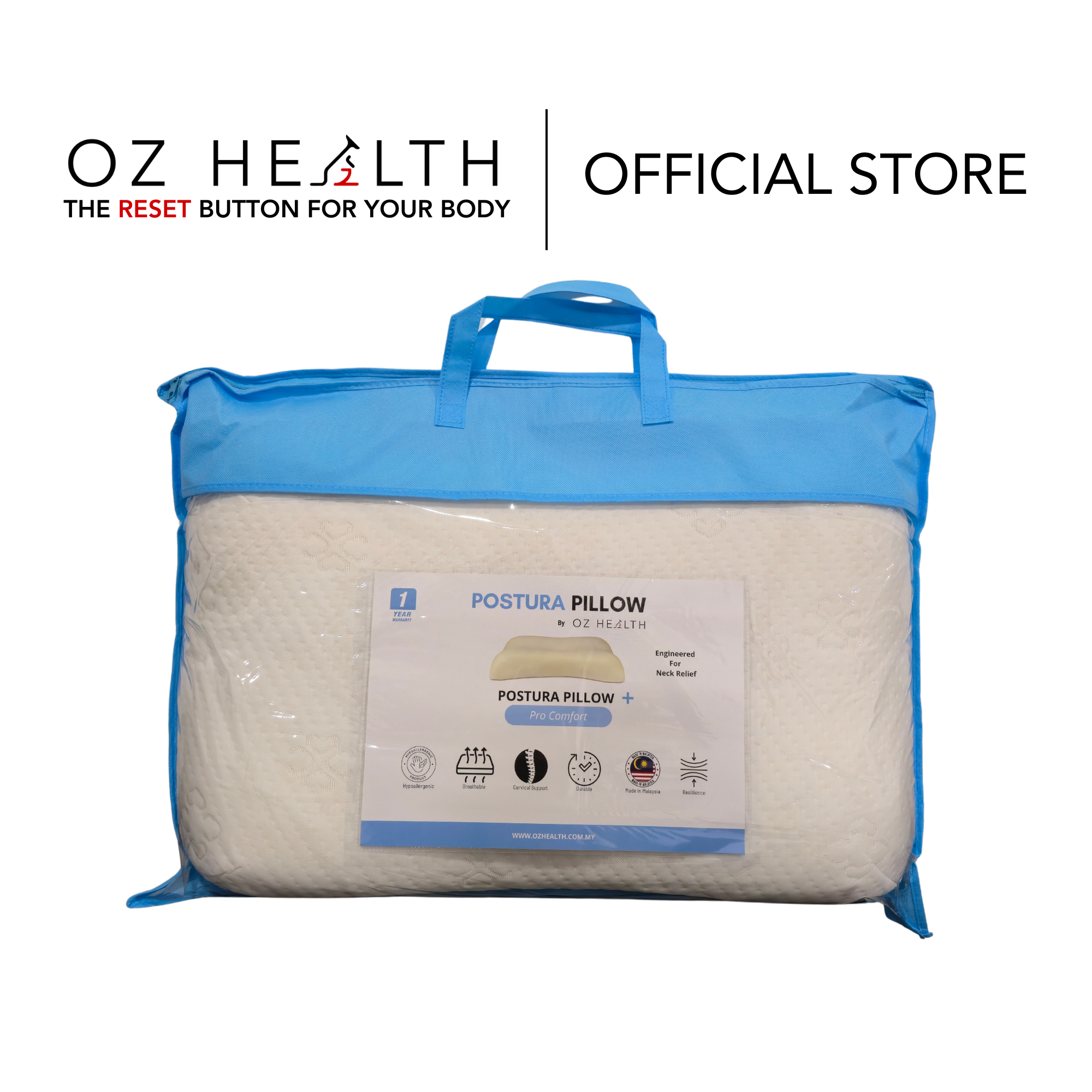 Postura Pillow by OzHealth - Pro Comfort