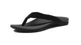 Axign Premium Orthotic Flip Flops Grey w/ Black Strap