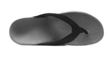 Axign Premium Orthotic Flip Flops Grey w/ Black Strap
