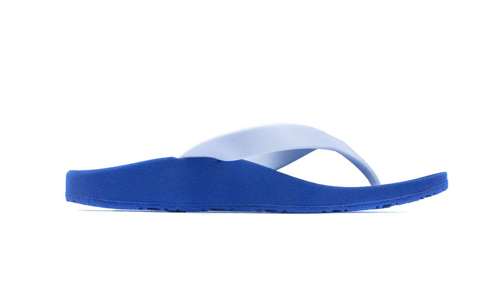 Archline Kids Orthotic Flip Flops Blue/White