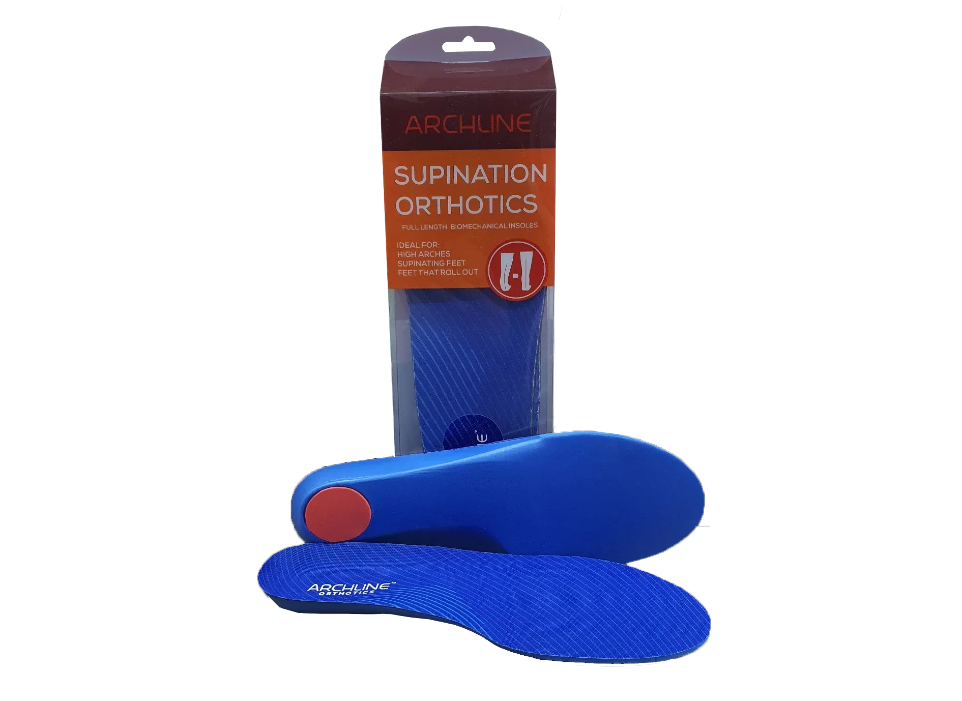Archline Supination (High Arch) Orthotic Insoles Full Length (Unisex) Plantar Fasciitis