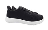 Axign River Lightweight Casual Orthotic Shoe - Black with White Sole