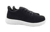 Axign River Lightweight Casual Orthotic Shoe - Black with White Sole