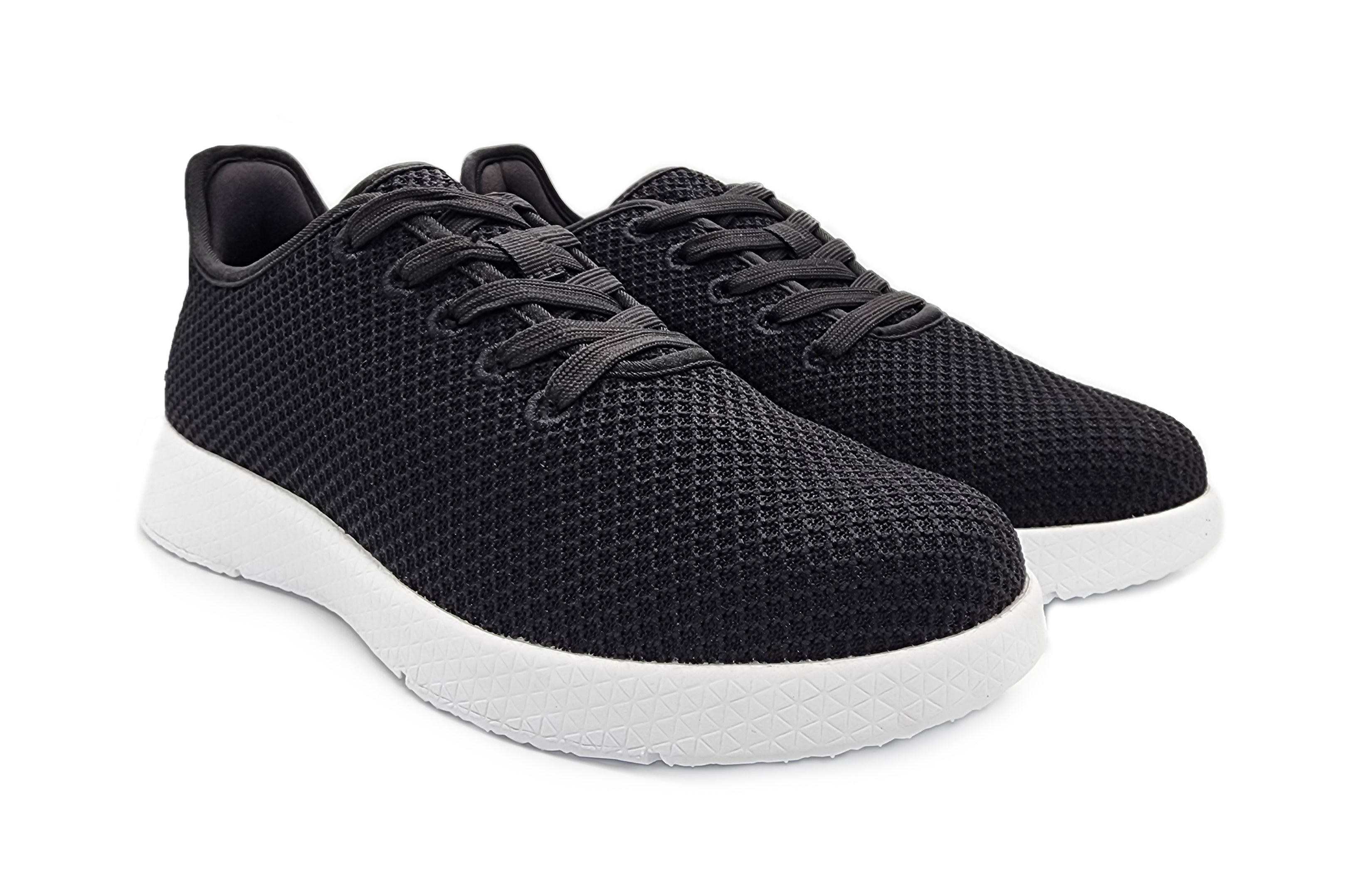 Axign River Lightweight Casual Orthotic Shoe - Black with White Sole