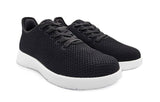 Axign River Lightweight Casual Orthotic Shoe - Black with White Sole