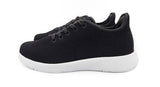 Axign River Lightweight Casual Orthotic Shoe - Black with White Sole