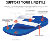 Archline Balance Orthotic Flip Flops - Blue/White