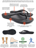Archline Rebound Orthotic Thongs - Navy